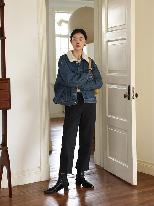 HeyDress复古休闲裤女秋季高腰宽松显瘦烟管裤西装裤百搭九分裤子 商品图0