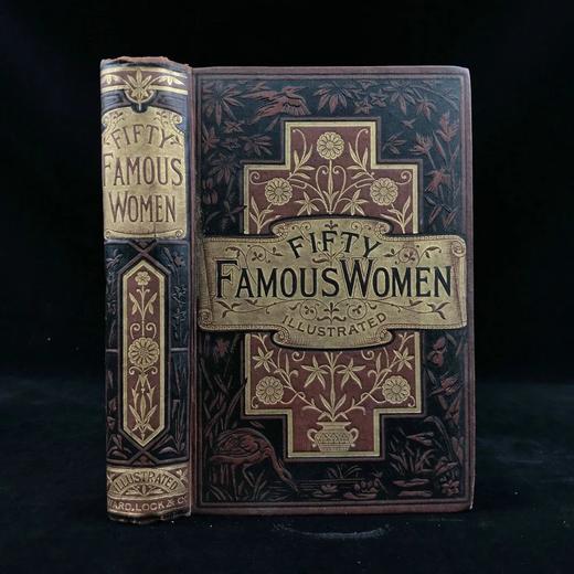 约19世纪后期 五十位著名女性 配多幅木版画插图 漆布精装36开 商品图0