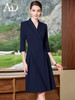 AD高端精致连衣裙奢华西装裙子女秋季2023新款显瘦主持人正装 商品缩略图1
