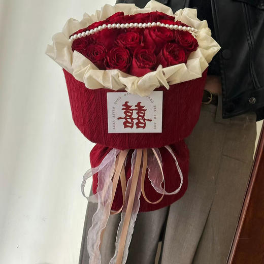 【新款热卖】小香风订婚布/古典红宽条 /复古丝绒布/定型片 商品图0