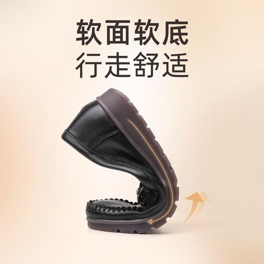 信诺真皮超软舒适妈妈鞋23秋新款女鞋一脚蹬软底中老年单鞋女皮鞋23Q5039-3 商品图2