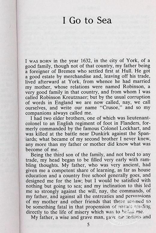 【中商原版】[英文原版]Robinson Crusoe鲁滨逊漂流记 外国世界经典名著小说书 商品图5