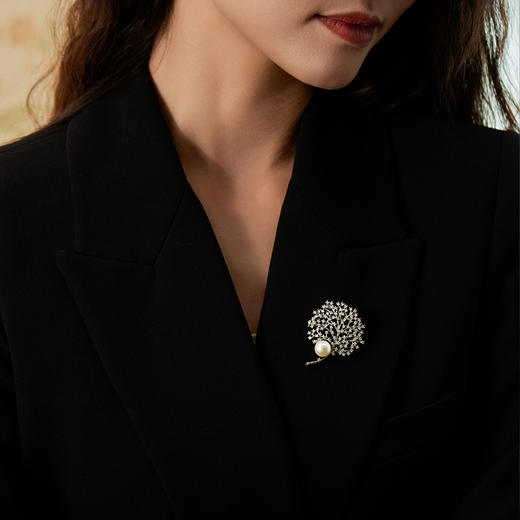 Manreya玛芮雅“深海之星”铜镀金淡水珍珠胸针轻奢大气高级感法 商品图3