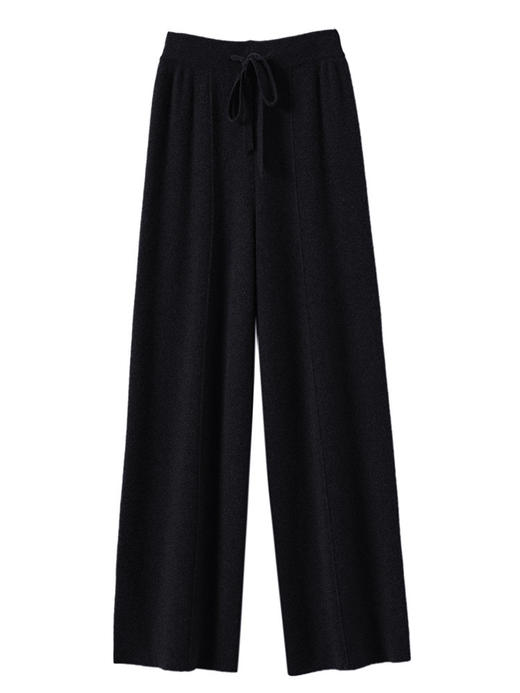 秋冬新款安迪绒高腰针织休闲垂感糯米女裤外穿直筒裤 商品图2