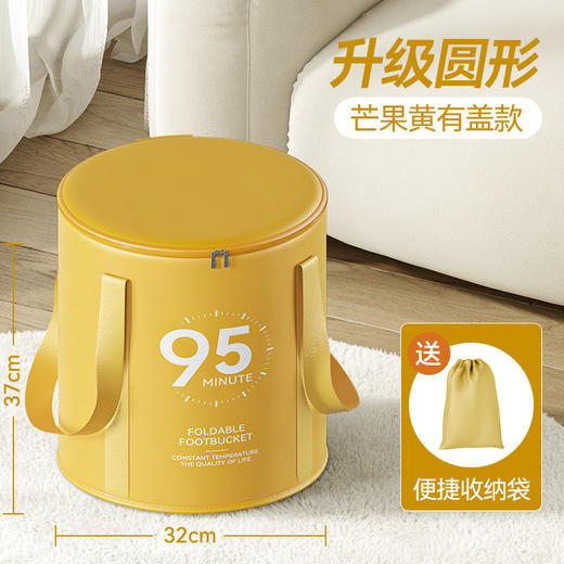 【一体设计，滴水不漏！】可折叠泡脚袋高深过小腿家用便携式足浴洗脚盆保温泡脚桶恒温 商品图12