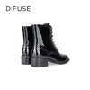Dfuse迪芙斯冬季新款牛皮圆头经典绑带马丁靴短靴DF34116209 商品缩略图6