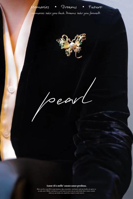 【国庆好物】CR 蝴蝶胸针  天然爱迪生珍珠10-11mm 商品图3