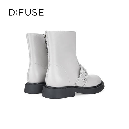 Dfuse迪芙斯冬季新款牛皮圆头短靴厚底户外休闲靴DF34116112 商品图3