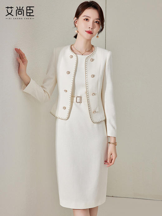 艾尚臣秋冬时尚洋气时髦女上衣小香风西装职业套装气质优雅 商品图0
