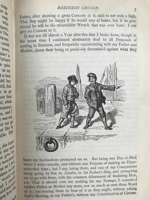 1899年 鲁宾逊漂流记 约20幅插图 漆布精装32开 商品图4