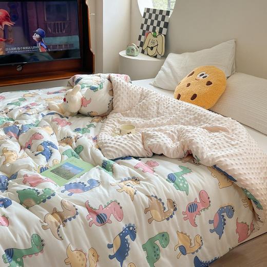 【温暖治愈】A类针织棉豆豆被春秋被冬被大豆被子被芯婴儿童宝宝成人单双人被 商品图8