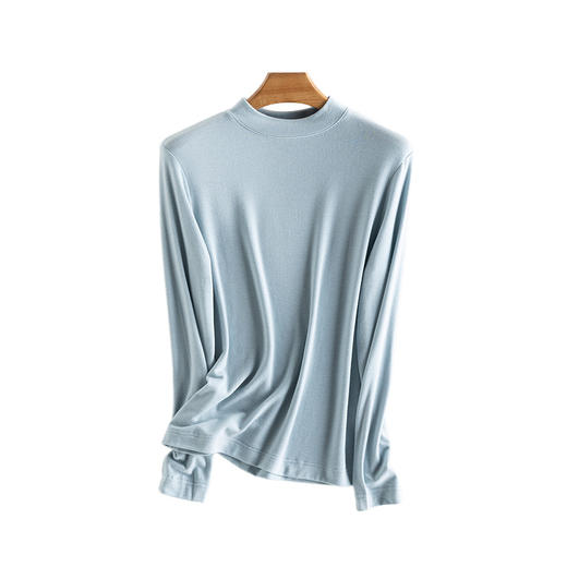 「数款可选！软糯舒适」打底衫女秋冬加绒半高领长袖上衣外穿高领内搭针织毛衣 商品图4