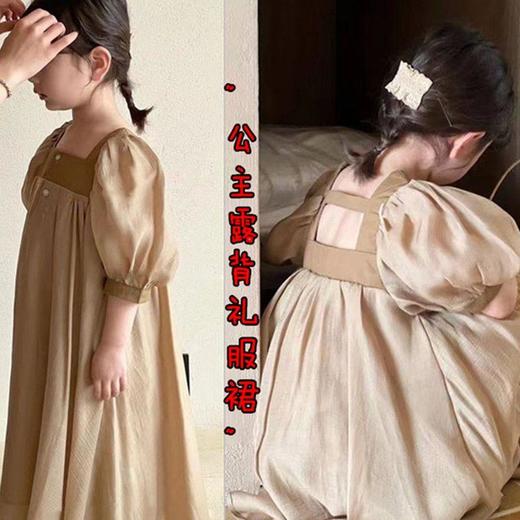 裁缝学苑TS11露背泡泡袖连衣裙纸样儿童方领公主裙长裙子衣服样板 商品图4