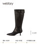 westory2023秋季新品秀气猫跟尖头靴后拉链舒适好搭骑士靴W23DQ83261 商品缩略图3