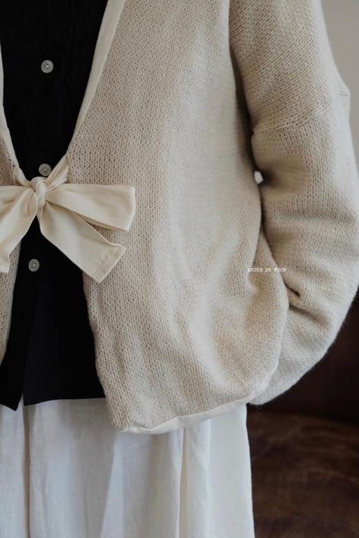 elsa esturgie 收腰绑带开襟毛衣(内衬有机棉) 商品图8