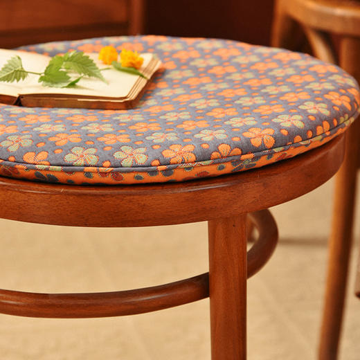 杏花椅垫家用四季通用中式实木加厚餐椅防滑坐垫 商品图0