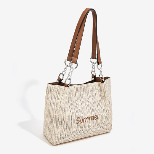 Safiya/索菲娅2023新款时尚大容量托特包百搭女士手提包单肩斜挎女包SF9151092Y 商品图3