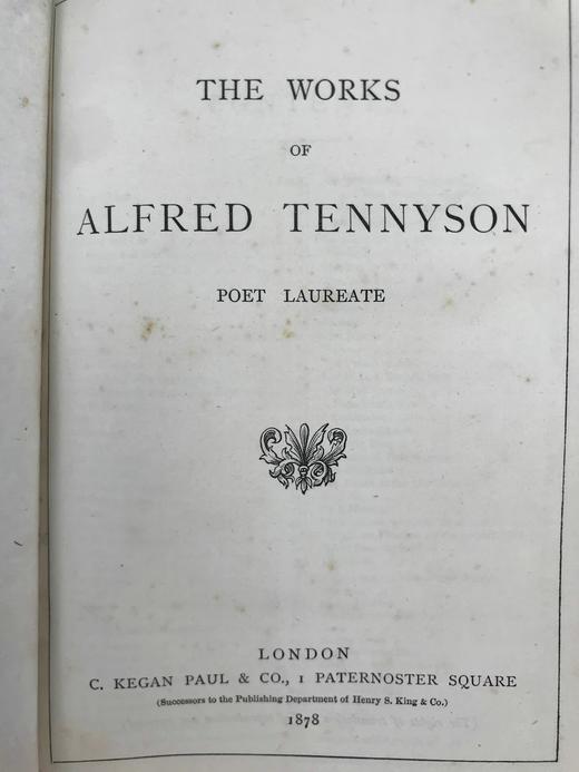 特装本！1878年 丁尼生作品集 1幅肖像插图 全真皮精装32开 商品图3