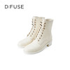 Dfuse迪芙斯冬季新款牛皮圆头经典绑带马丁靴短靴DF34116209 商品缩略图2