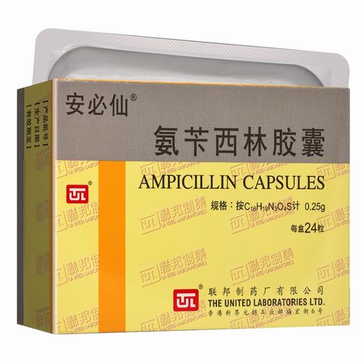 安必仙,氨苄西林胶囊【 250mg*24粒】联邦制药 商品图1