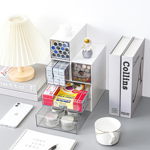 【43.9/任选四件加入购物车，少拍不发货！】收纳好物ins亚克力透明化妆品抽屉式桌面收纳盒 具有透明度高、耐磨、防水防尘等特点，能够清晰展示内部物品！ 商品图0