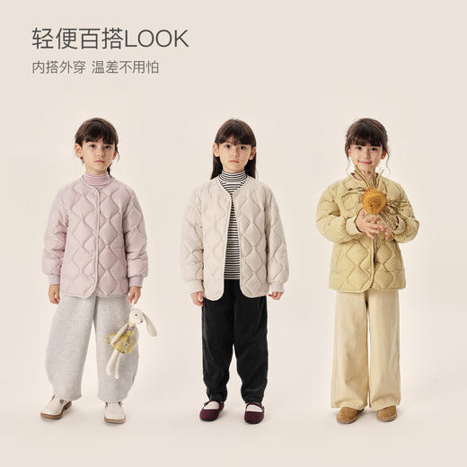 【马克珍妮 芦芙】冬装新款女童菱形格云感内胆超轻羽绒服 232023 商品图2