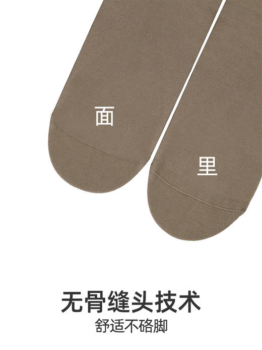 HSIA遐乐福鞋袜子女静奢风舒适无骨不起球吸汗全棉中高筒袜 商品图4