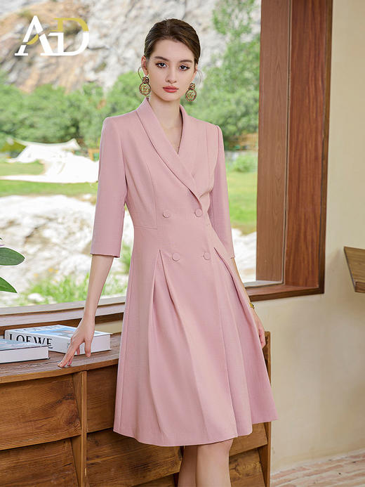 AD高端精致连衣裙奢华西装裙子女秋季2023新款显瘦主持人正装 商品图2