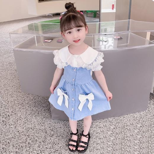 【牛仔面料制作，既舒适又耐用！】女童牛仔背带裙子洋气春秋季公主女宝宝时髦春装连衣裙套装韩版潮sh 商品图6