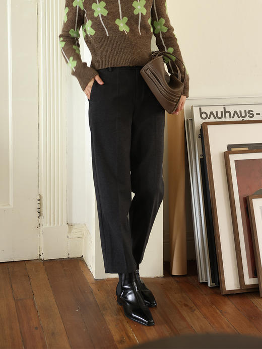 HeyDress复古休闲裤女秋季高腰宽松显瘦烟管裤西装裤百搭九分裤子 商品图3