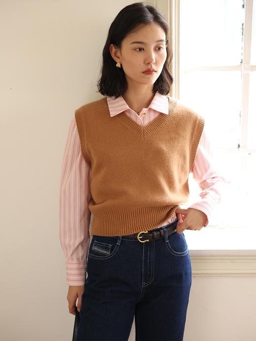 HeyDress复古挽边牛仔裤女秋季法式高腰显瘦直筒九分裤小个子裤子 商品图2