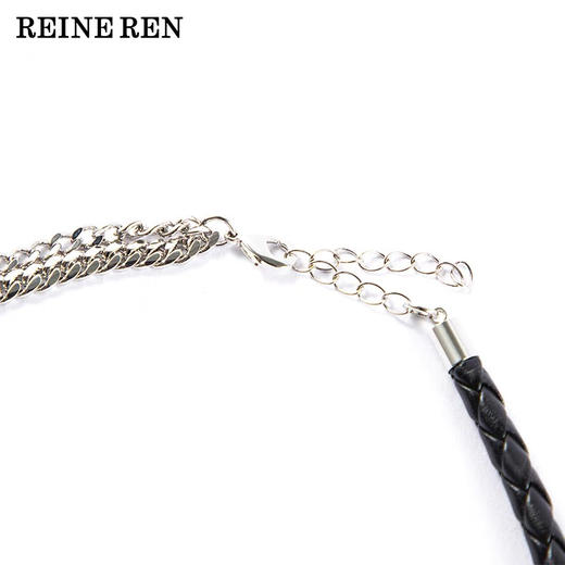 不规则立体星星拼接皮革项链 商品图4