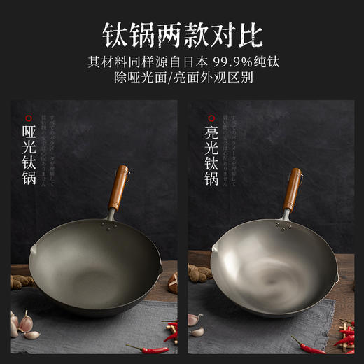 日本长谷元-纯钛钛锅炒锅 带滤嘴 （配锅盖） 商品图3