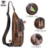 牛船长皮具真皮男单肩斜挎胸包头层牛皮潮流软皮修身多功能胸前包 商品缩略图3