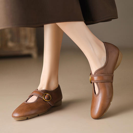 复古原宿风，平底奶奶鞋单鞋RGZ-3511 商品图0