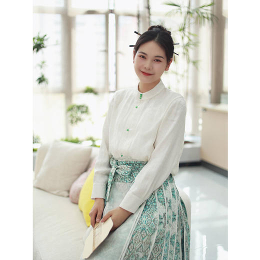 【抖音专属】马面裙（23806416B-苍筤） 商品图3