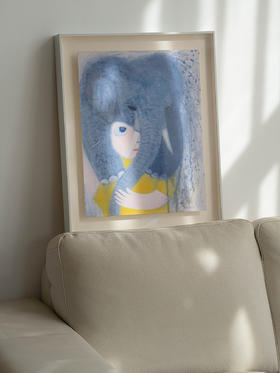 稀奇艺术 马玉签名限量版画《让我抱抱你-大象》艺术装饰画乔迁礼物