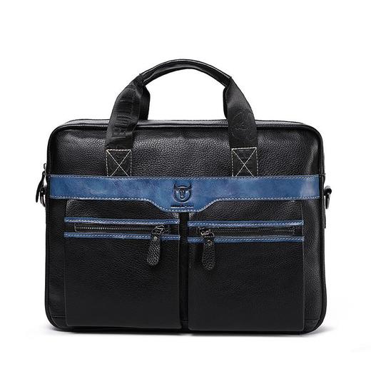 牛船长皮具公文包男真皮商务大容量文件包头层牛皮手提电脑包 商品图4