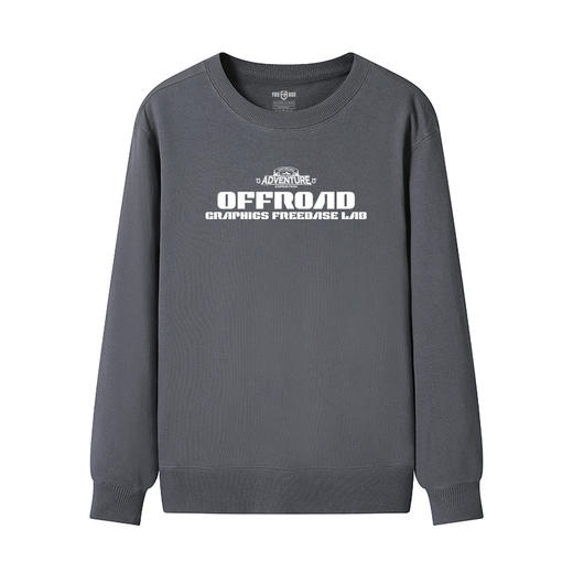 自由基地2023秋冬新款越野车穿越图案设计团队队服圆领毛圈卫衣 NMT-2060 商品图4