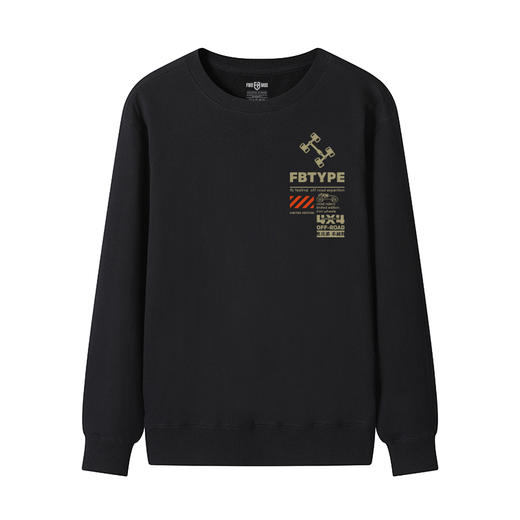 自由基地秋冬男女通勤情侣款休闲卫衣圆领套头衫个性硬派越野设计 NMT-2039 商品图2