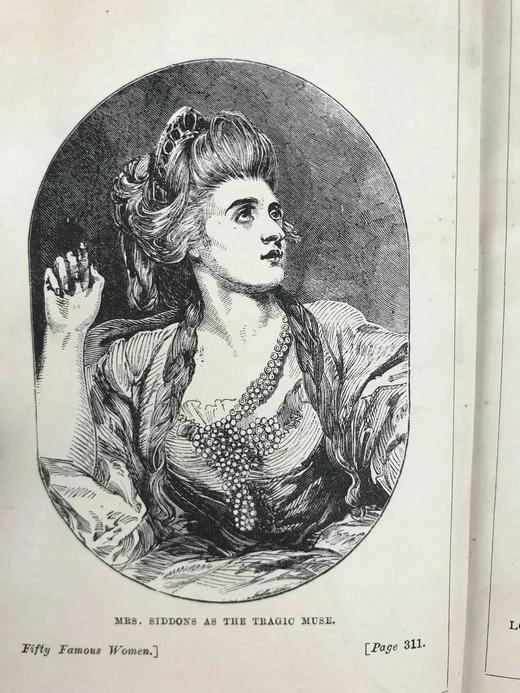 约19世纪后期 五十位著名女性 配多幅木版画插图 漆布精装36开 商品图2