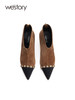 westory2023秋季新品经典小香风拼接女靴精致小巧时尚靴W23DS83291 商品缩略图3