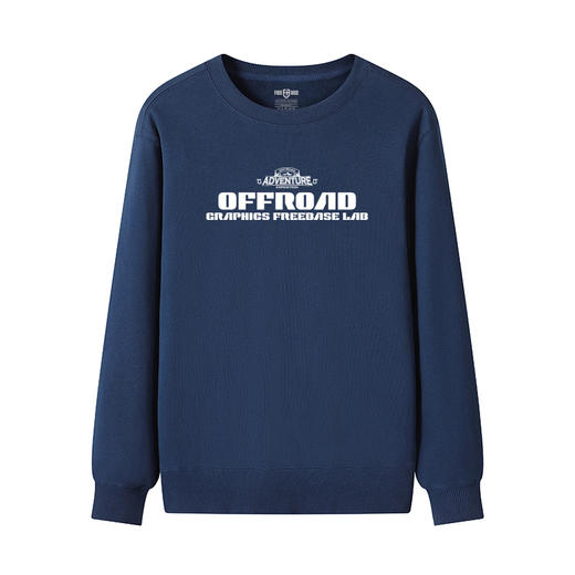 自由基地2023秋冬新款越野车穿越图案设计团队队服圆领毛圈卫衣 NMT-2060 商品图6