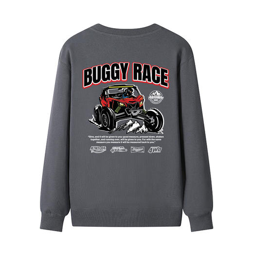 2023秋冬自由基地新款圆领毛圈卫衣300克打底衫越野车设计图案款 NMT-2038 商品图3