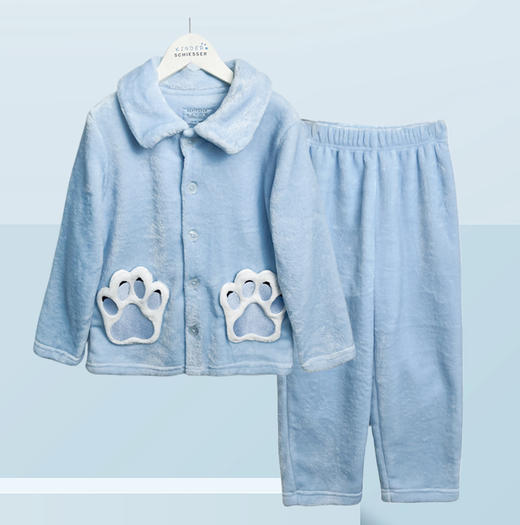 【法兰绒】SCHIESSER舒雅男童法兰绒厚款毛绒睡衣家居服套装3B/21409H 商品图0