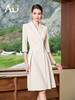 AD高端精致连衣裙奢华西装裙子女秋季2023新款显瘦主持人正装 商品缩略图3