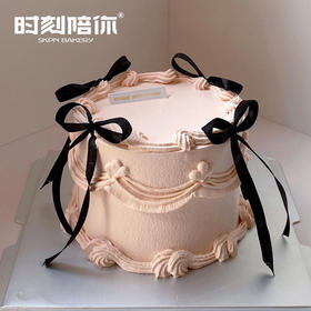芭蕾风丝带蝴蝶结女神生日蛋糕