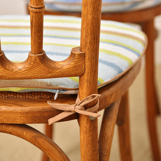 海洋条纹梯形椅垫家用四季通用中式实木加厚餐椅防滑坐垫 商品图3