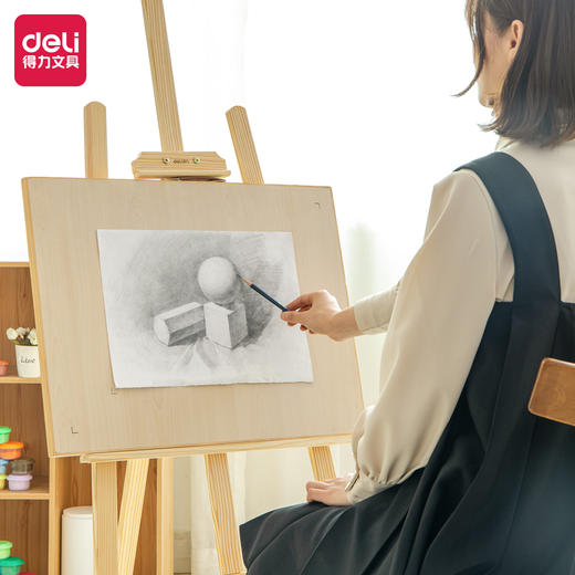 得力黄松木画架73911（原木色） 商品图1