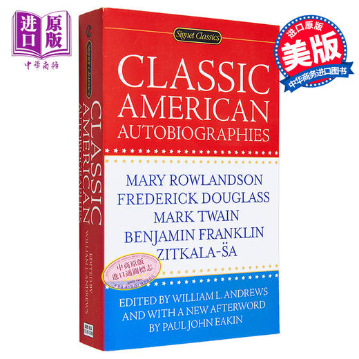 【中商原版】经典美国自传 英文原版 Classic American Autobiographies 商品图0
